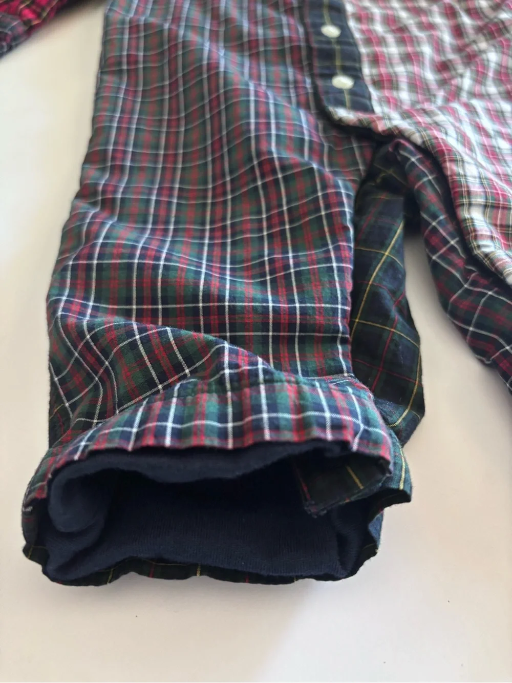 RALPH LAUREN Plaid Cotton Poplin Fun Coverall Polo Button Down Size 6 Months